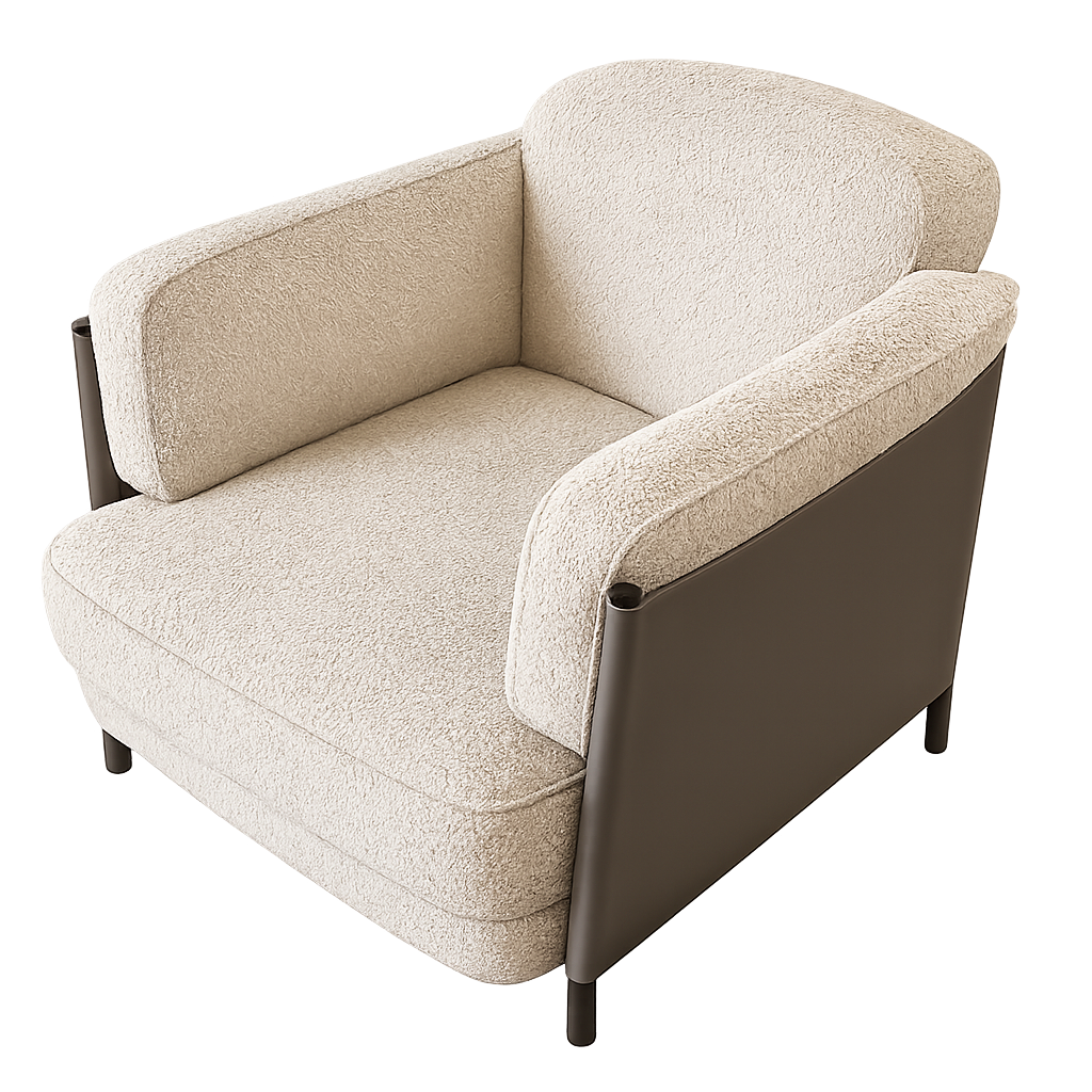 Curved Lounge Armchair